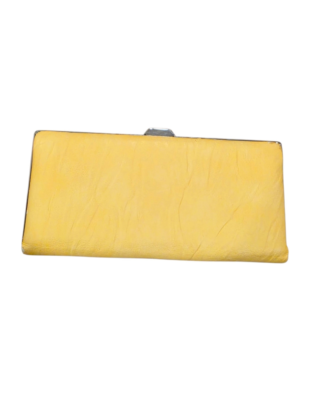 Yellow Leather Clutch Wallet